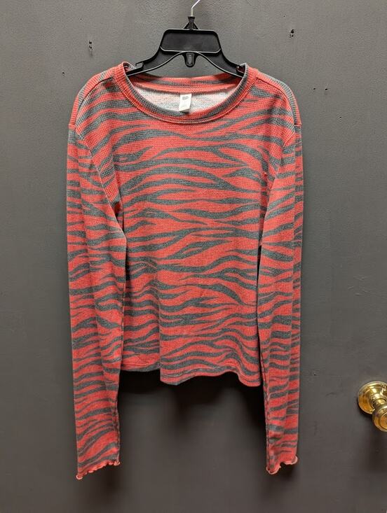 BP. Tops - BP. size Small womens thermal top shirt red black animal print long sleeve NEW
